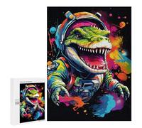 Featured Design: Space Dinosaur Adventure -10, 500 PCS, Decorative Wooden Puzzle, Weekend Puzzle Project, for Relaxing Solo Or Group Play