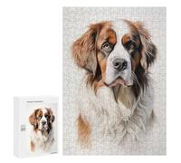 Featured Design: St Bernard Dog, 300 PCS, Decorative Jigsaw for Grown-Ups, New Year Puzzle Gift; for Couples, Friends And Family