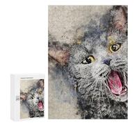 Featured Design: The Crooked Cat, 300 PCS, Decorative Wooden Puzzle, Winter Gift, for Screen-Free Relaxation at Home