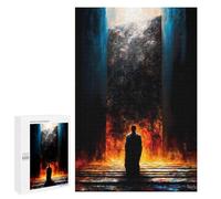 Featured Design: The Pilgrim Before The Sealed Gate - The One Who Dared to Stand, 1000 PCS, Wooden Jigsaw Puzzle for Adults, New Year Decoration, for Screen-Free Relaxation at Home