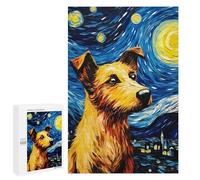 Featured Design: The Starry Night Dog, 1000 PCS, Decorative Jigsaw for Grown-Ups, Mindful Gift for Adults, for Mindful Indoor Entertainment