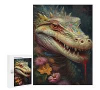 Featured Design: The Strong Crocodile, 500 PCS, Wooden Art Puzzle, Gift for Puzzle Lovers; for Couples, Friends And Family