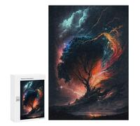 Featured Design: Tree of Elements Cosmic Fusion, 300 PCS, Wooden Art Puzzle, Gift for Puzzle Lovers; for Couples, Friends And Family