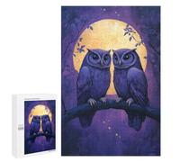 Featured Design: Two Owls Under The Moonlight, 1000 PCS, Decorative Jigsaw for Grown-Ups, New Year Puzzle Gift; for Couples, Friends And Family