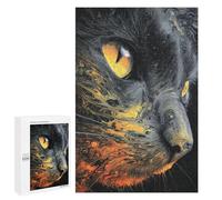 Featured Design: Whispering Shadows The Cat's Eye in Abstract Art, 1000 PCS, Decorative Wooden Puzzle, Gift for Puzzle Lovers - to Assemble, Frame And Display