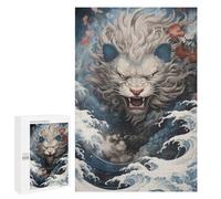 Featured Design: Whispering Waves A Lion's Tale, 1000 PCS, Challenging Puzzle for Adults, Winter Gift, with A Decorative Finished Picture