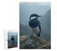Featured Design: Wild Magpie Perched on Rock, 1000 PCS, Challenging Puzzle for Adults, Gift for Winter Evenings, for Relaxing Solo Or Group Play