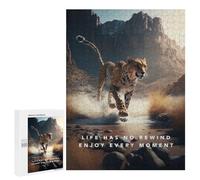 Featured Design: Wild Moment Cheetah's Sprint, 500 PCS, Wooden Art Puzzle, Gift for Puzzle Lovers; for Couples, Friends And Family