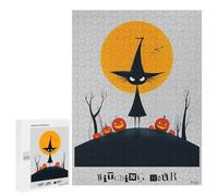 Featured Design: Witching Hour - Cute Halloween Witch Art, 500 PCS, Wooden Jigsaw Puzzle for Adults, New Year Decoration, for Screen-Free Relaxation at Home