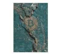 Featuring Cryptocurrency Mining Marble Wall Art Jigsaw Puzzle, 300 Piece