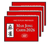 Featyyu 2026 Mah-Jong Cards Rules Large Font Official Revised Version -4PCS