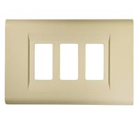 Feb 2583/A Click 3 Modules Plate, Ivory