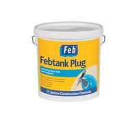 Feb Febtank Plug - Water Stop Repair Compound - Ultra Rapid Setting - Ideal For Active Water Leaks - Chloride-Free - Just Add Water - Grey - 5kg
