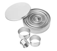 Febbya Stainless Steel Cookie Cutter Set,11 Pcs Pastry Cutters Round Cookie Cutters,Circle Biscuit Cutters,for Pastry Donut Fondant Baking DIY Cake