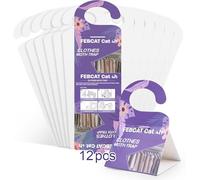 FEBCAT Catch Moth Traps 12PCS Moth Killer Moth Repellent for Wardrobes for Ordinary and Other Moths, Suitable for Wardrobe, Closet, And Drawer