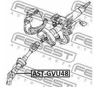 Febest Steering Shaft AST-GVU48 for Toyota Highlander 1AR-FE 2.7L / 2GR-FE 3.5L (GAC)