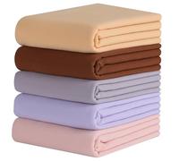 Febfim 4 PCS Muslim Women Soft Premium Solid Chiffon Hijab Scarves Shawl Long Scarf Wrap Scarves with Gift Box (2025 5A)