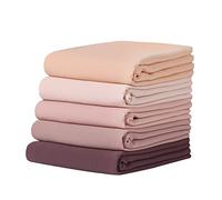 Febfim 4 PCS Muslim Women Soft Premium Solid Chiffon Hijab Scarves Shawl Long Scarf Wrap Scarves with Gift Box, Bronze, 70 * 28inches