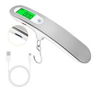 FEBHBRQ Digital Luggage Scale with Hook & Type-C Port - Rechargeable, Portable, High-Precision, and Ideal for Backpacks, Suitcases, and Carry-Ons - Up to 110lb/50kg Capacity-Hook