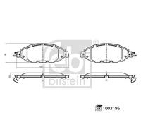 FEBI BILSTEIN 1003195 Brake pad set