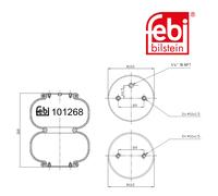 Febi 101268 Air Spring Standard Durable Heavy Duty Premium High Performance