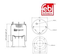 Febi Bilstein 106177 Air Spring Bellows with Steel Piston