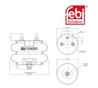 Febi 109085 Air Spring Standard Durable High Performance Premium Grade