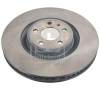 FEBI 171602 Brake Disc Front Left Coated 350mm Diameter Fits Porsche Macan