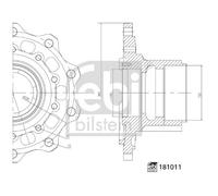 Febi 181011 Front Wheel Hub Fits Mercedes Actros Mp2 Mp3 Atego 2 Axor