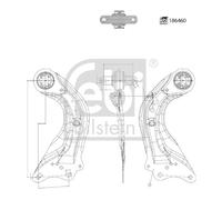 FEBI BILSTEIN 186460 Wheel Suspension Control Trailing Arm Rear Right Fits Mazda