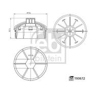 FEBI 193672 CAP OIL FILTER HOUSING