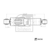 FEBI BILSTEIN 194194 Shock Absorber Rear Right Left Fits Nissan Kubistar Renault