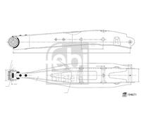 Febi 194671 Rear Lower Suspension Arm Fits Subaru Brz Forester Impreza