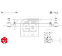 Febi 194675 Front Centre Rod Assembly Fits Volvo 7300 8500 8700 8900 B8
