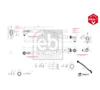 Febi 194677 Front Centre Rod Assembly Fits Daf Lf Xb Xbc 1715650
