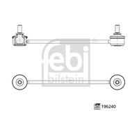 Febi 196240 Rear Anti Roll Bar Link Fits Alfa Romeo Giulia Stelvio