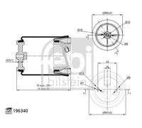 Febi Bilstein Truck Air Spring for Mercedes 196340