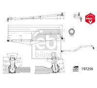 FEBI BILSTEIN 197256 Centre Rod Assembly Front Replacement Fits Scania