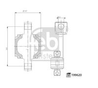 Febi 199620 Rear Repair Kit Guide Strut Fits Renault Trucks Volvo Fh Ii
