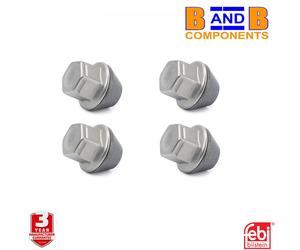 FEBI 29463 WHEEL NUTS 4PCS M12X1.5 19MM HEX CONICAL SEAT CHROMED WITH LID FORD F