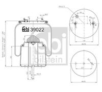 FEBI BILSTEIN 39022 Air Suspension Bellow Left Rear Right Replacement For Scania