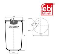 Febi 39857 Air Spring Rear Axle Left Right Without Piston High Performance