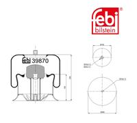 Febi 39870 Air Spring Rear Axle With Piston Premium Durable High Performance