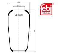 Febi 39901 Air Spring Rear Axle Front Axle Without Piston High Performance