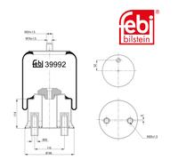Febi 39992 Air Spring Front Axle Left Right With Piston Premium High Performance