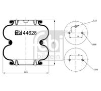 Febi 44628 Rear Air Suspension Spring Fits Mercedes Actros Mp2 Mp3 Mp4