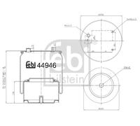 Febi 44946 Rear Air Suspension Spring Fits Daf Cf 75 85 Lf Xf 95