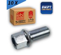 FEBI 46632 Wheel Bolt Audi VW Golf Polo Seat Cupra Golf R Steel Alloy 17mm X 10