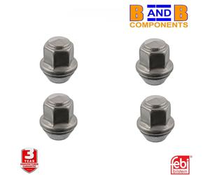 FEBI 46708 WHEEL NUTS SET OF 4 4PCS M12X1.5 19MM HEX CONICAL SEAT FORD FIESTA FO