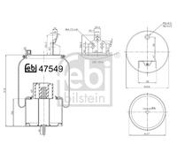 FEBI BILSTEIN 47549 Air Suspension Bellow 227/200mm Outer Diameter Fits VOLVO